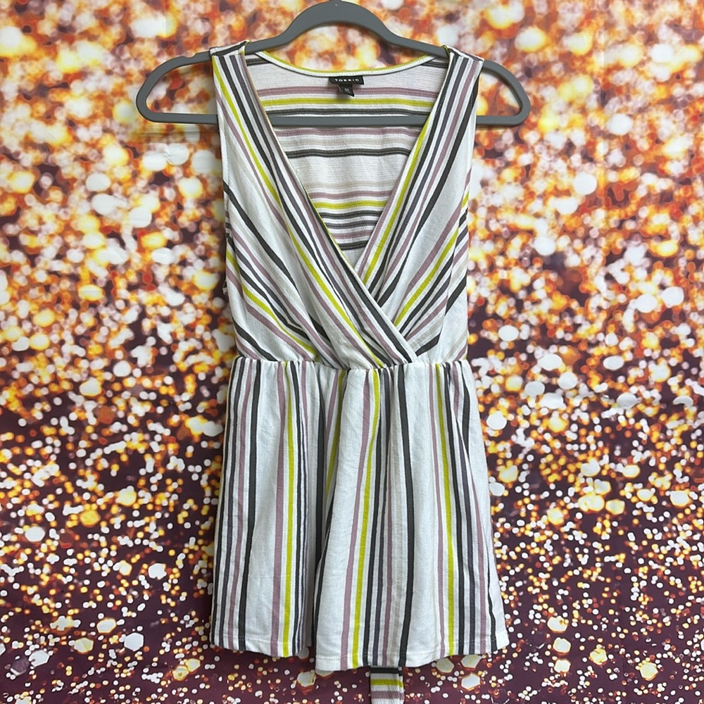 Torrid Stripe Tie Back Blouse size 00